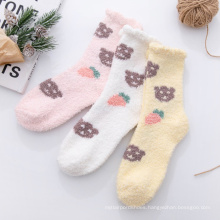 2020 Woolen down coral down socks for women socks  for women plus woolen socks